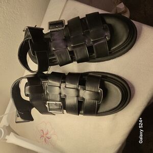 NOBO Black Strappy Sandals